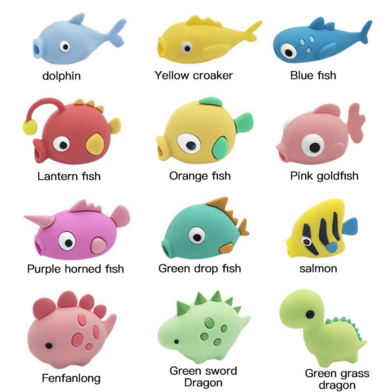 Animal Cable Protector For Phone Protege Cable Buddies Cartoon Cable Bite Phone Holder Accessory Cable Organizer