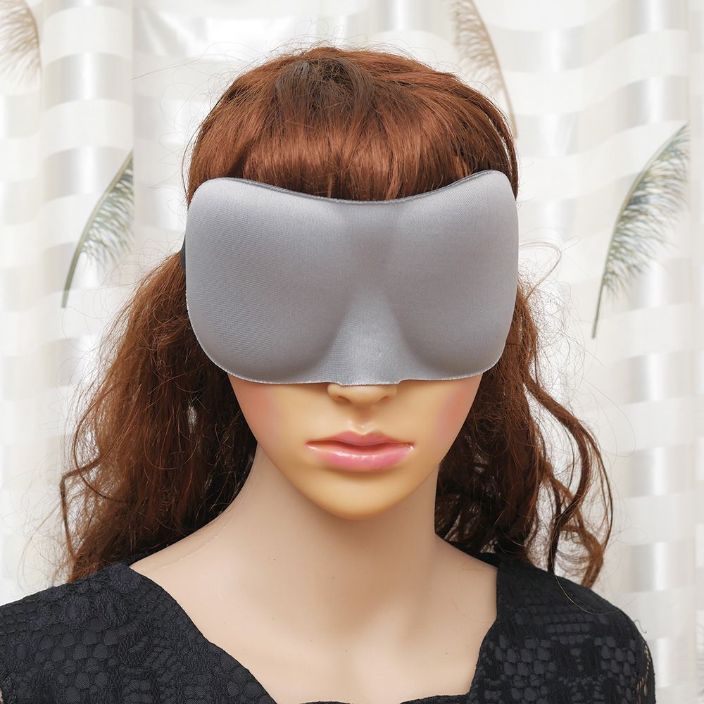 1Pcs 3D Eye Mask Shade Cover Rest Sleep Eyepatch Blindfold Shield Travel Sleeping Aid: Gray