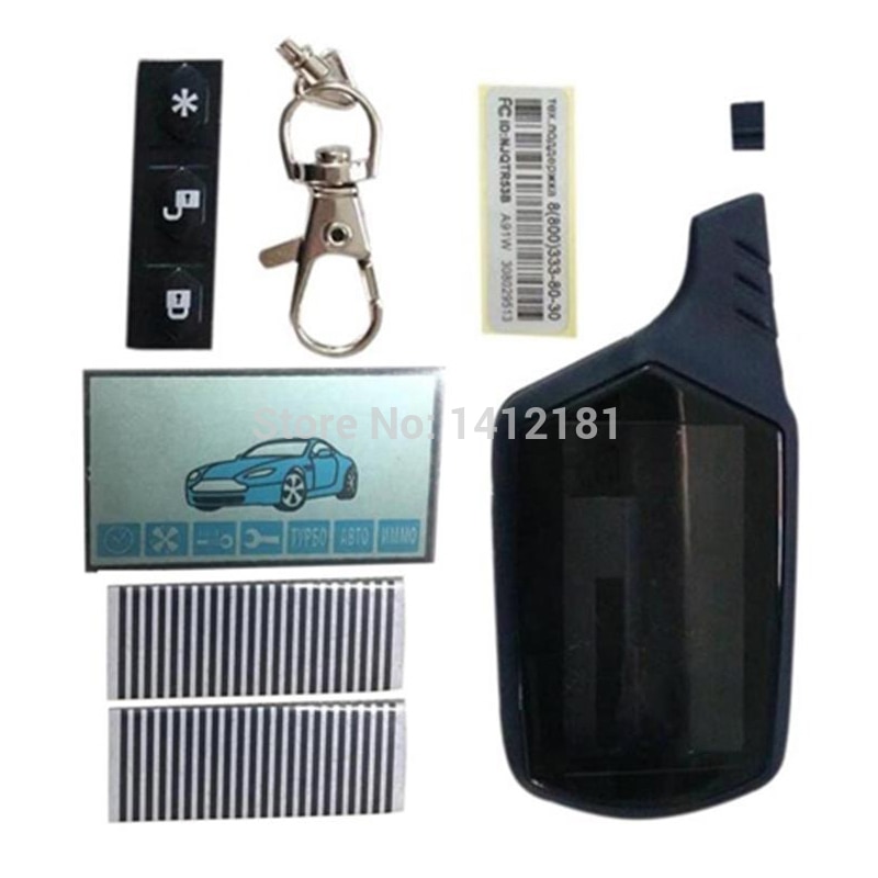 Pantalla lcd A91, papel de cebra y funda para llavero LCD, sistema de alarma bidireccional para coche, Starline A91