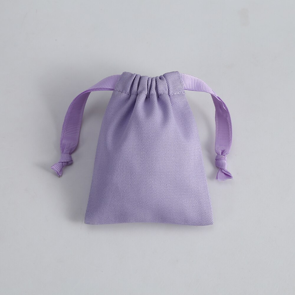 20Pcs Sieraden Verpakking Wedding Favor Tassen Kleine Katoenen Canvas Tassen Mini Tasje Ketting Oorbel Pouch: purple / 8x10cm