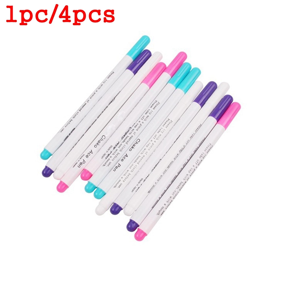 Rotulador de tinta con ojal de 30mm para escuela, material de oficina, marcador de tinta soluble en agua para punto de cruz, herramienta de bordado de tela borrable, 1/4 Uds.