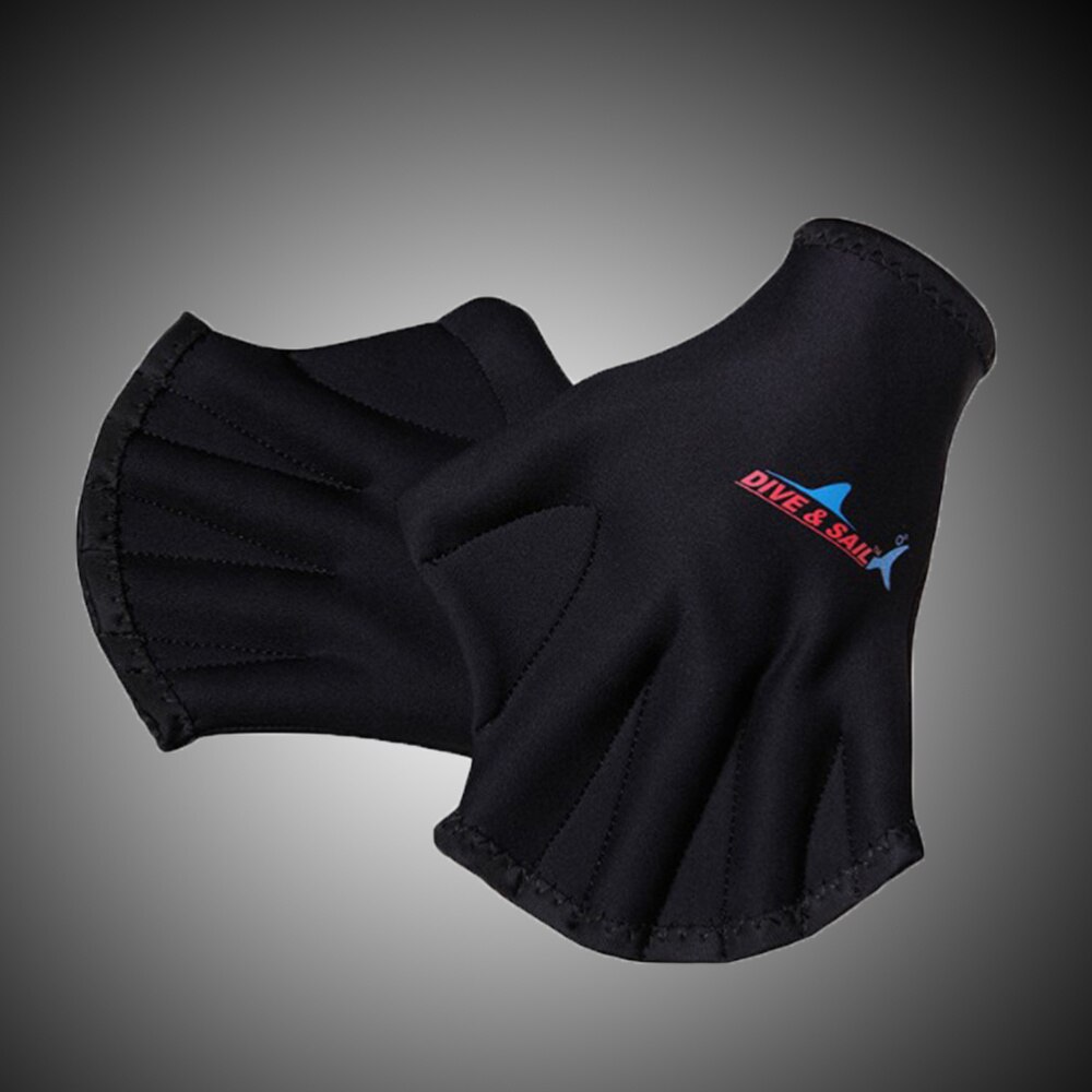 1 paar Schwimmen Handschuhe Schwimmhäuten Aquatische Fit Traning Handschuhe Paddel Tauchen Hand Web (Schwarz)