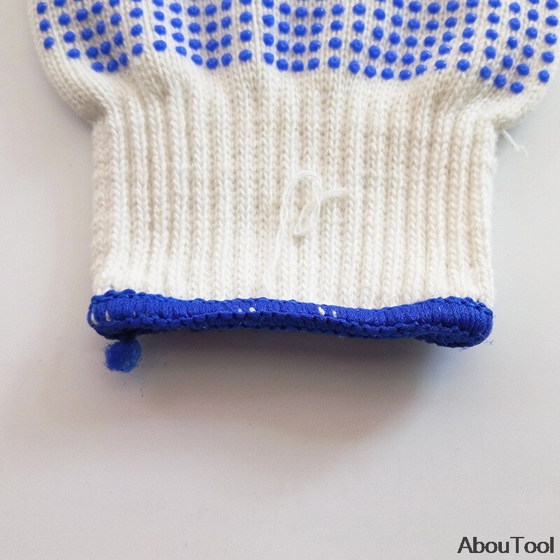 Polka Dot Rubber Gloves Labor Working Handwear PVC Dotted Knitted Glove Woodworking Anti Slip Garden Plant Repair Non-slip Set