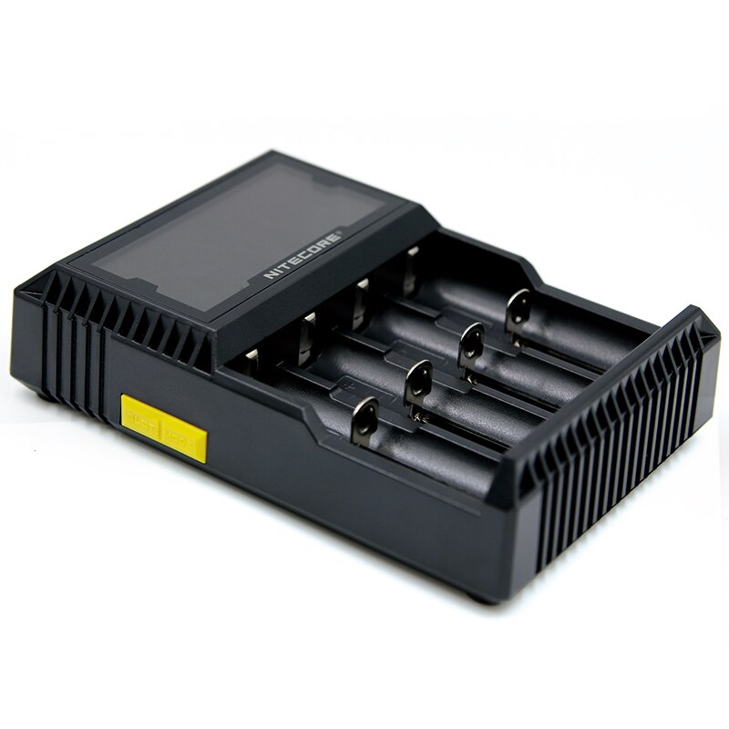 100% cargador de batería Original Nitecore D4 cargador inteligente LCD Li-ion 18650 14500 17670 18490 17500 AAA 12V cargador de batería