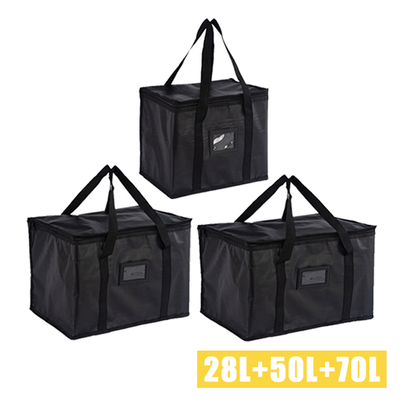 70L Insulated Thermal Cooler Bag Insulation To Keep Cold Large Capacity Portable Lunch Bag Zip Picnic Camping Tin Foil Food Bag