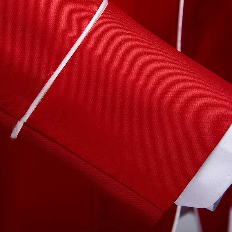 Brand Men's Casual White Red Suit Jacket Plus Size 4XL Wedding Slim Fit Men Blazer Tuxedo Stage Costume For Singer Costume Homme