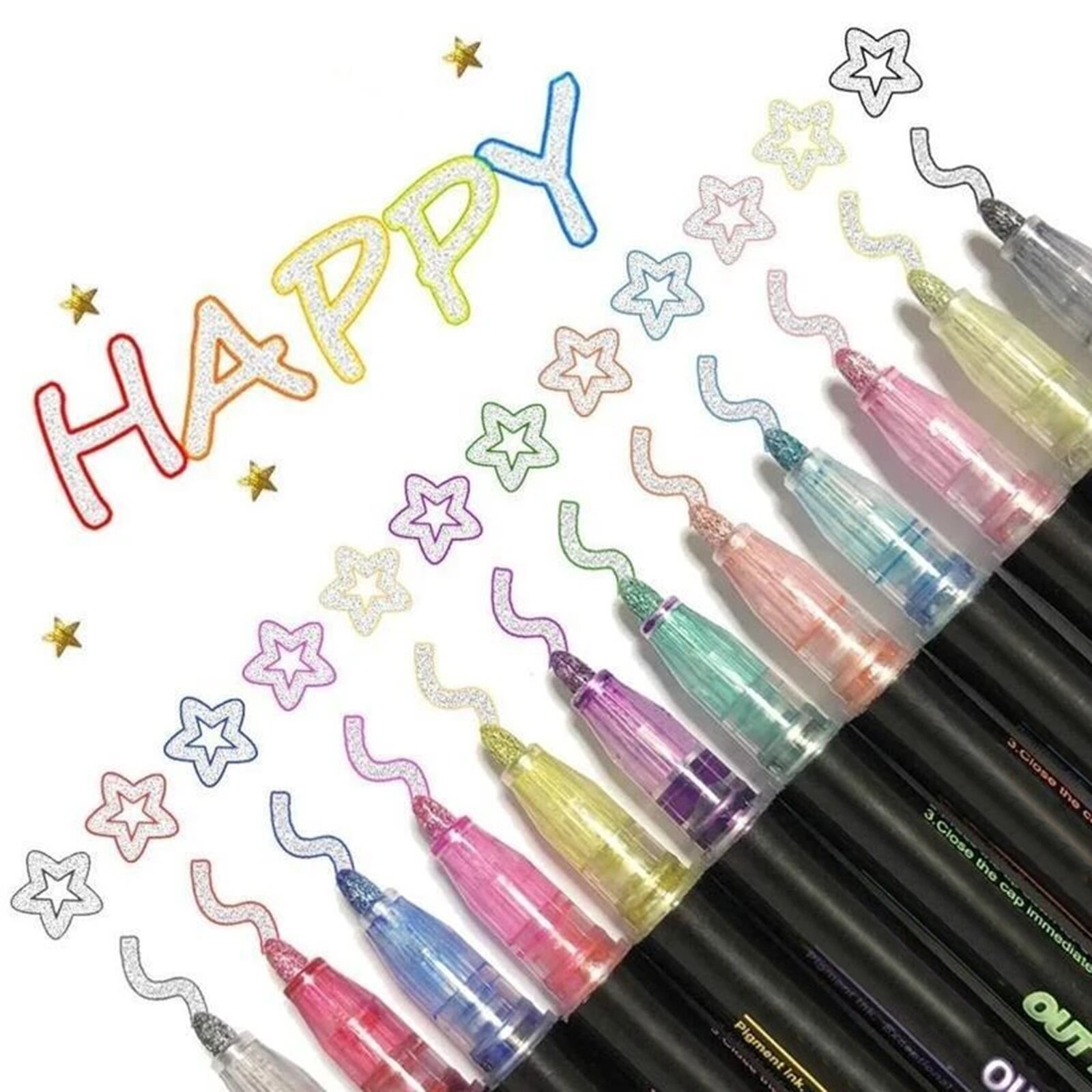 8/12pcs Marker Pen for Highlight Writing Taking Notes Drawing DIY Art Projects Kids Adult Paint By Number Pens &amp; Brushes TB