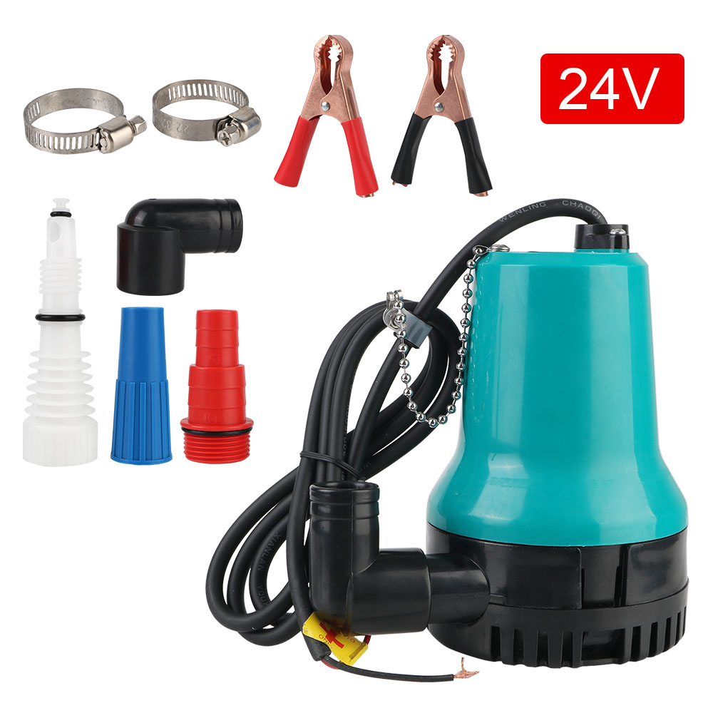 Filter Aquarium Marine Bilgen pumpe Boden absaugung Tauch wasserpumpe DC 12V/24V für Haushalt/Landwirtschaft 4600 U/min 50W tragbar: Schwarz