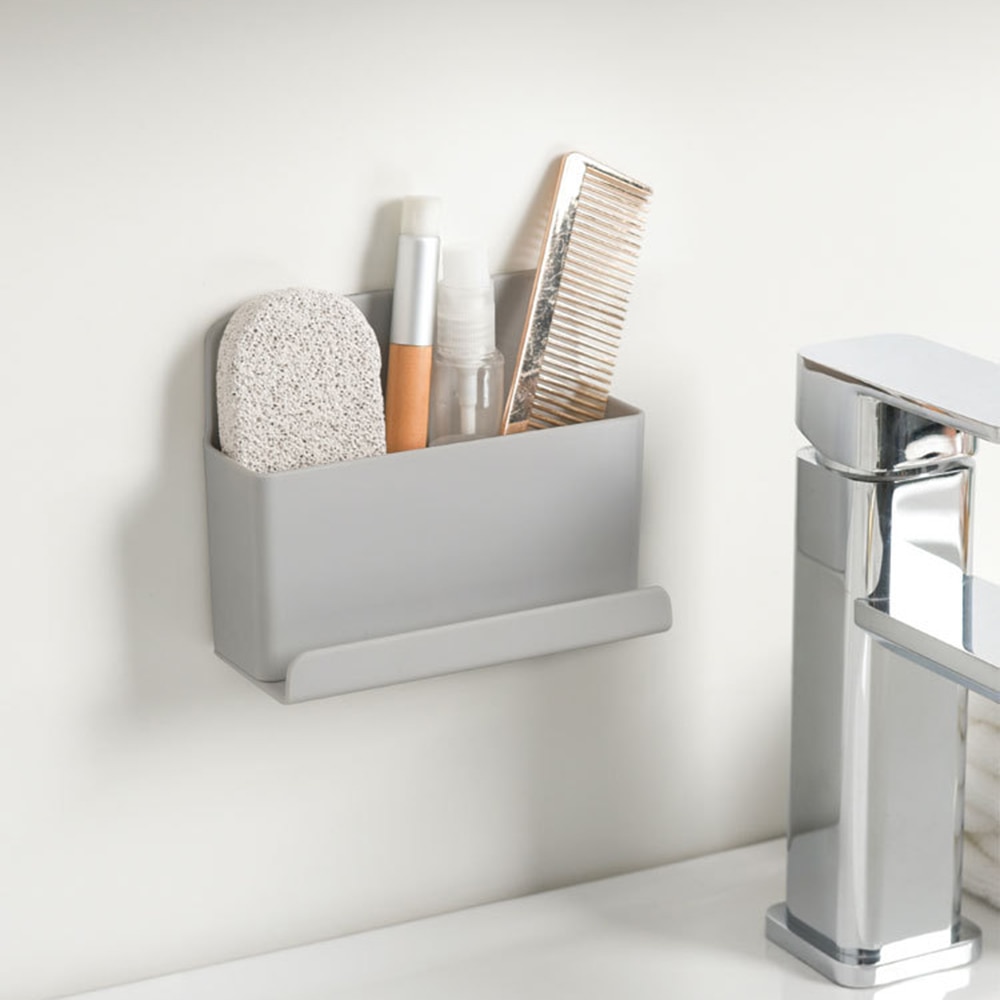 Wall Mounted Storage Box Organizer Remote Control Air Conditioner Storage Case Stand Bracket Container Mobile Phone Plug Holder