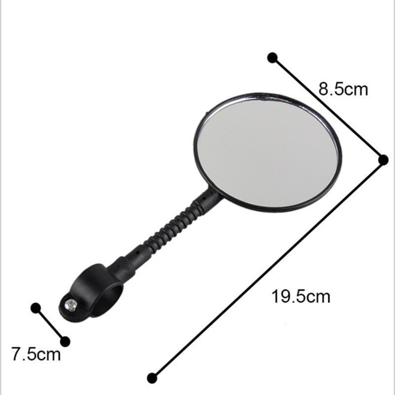 Miroir de vélo Flexible réglable vélo vue arrière convexe VTT guidon rétroviseur pour route de montagne