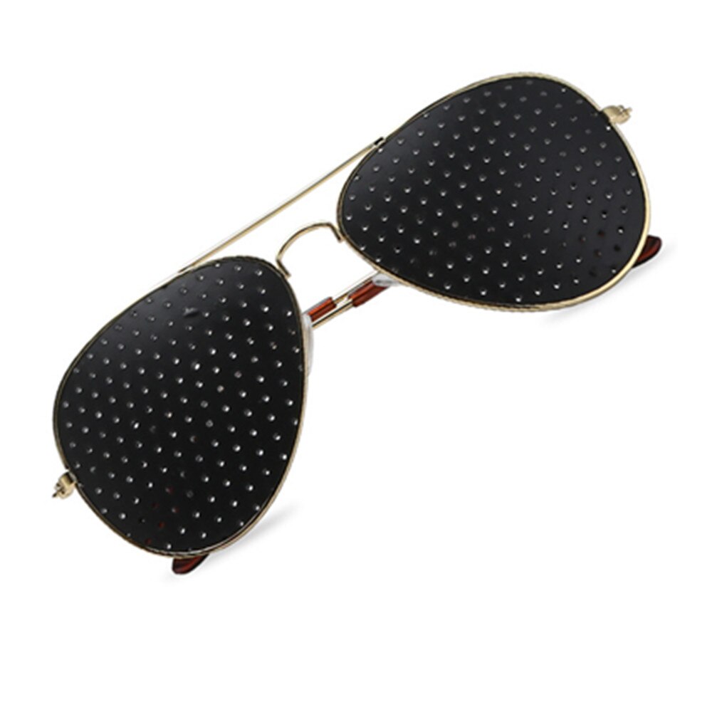 2pcs Unisex Vision Correction Care Pinholes Eye Exercise Eyeglasses Pinholes Glasses Eyesight Improve Plastic&Mental Frame