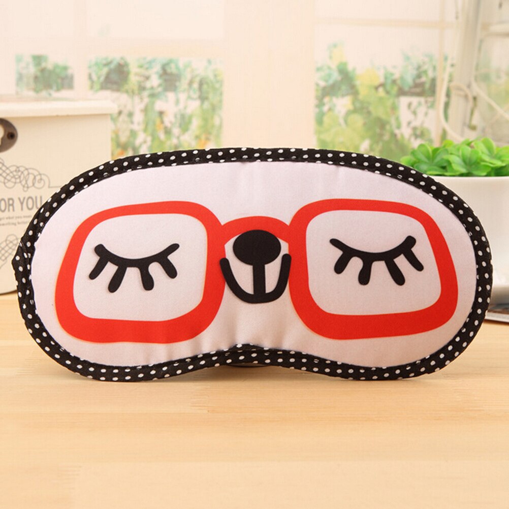 1 pièces belle bande dessinée dormir masque pour les yeux sieste soins des yeux ombre bandeau masque de sommeil yeux couverture sommeil voyage repos détente aide outils