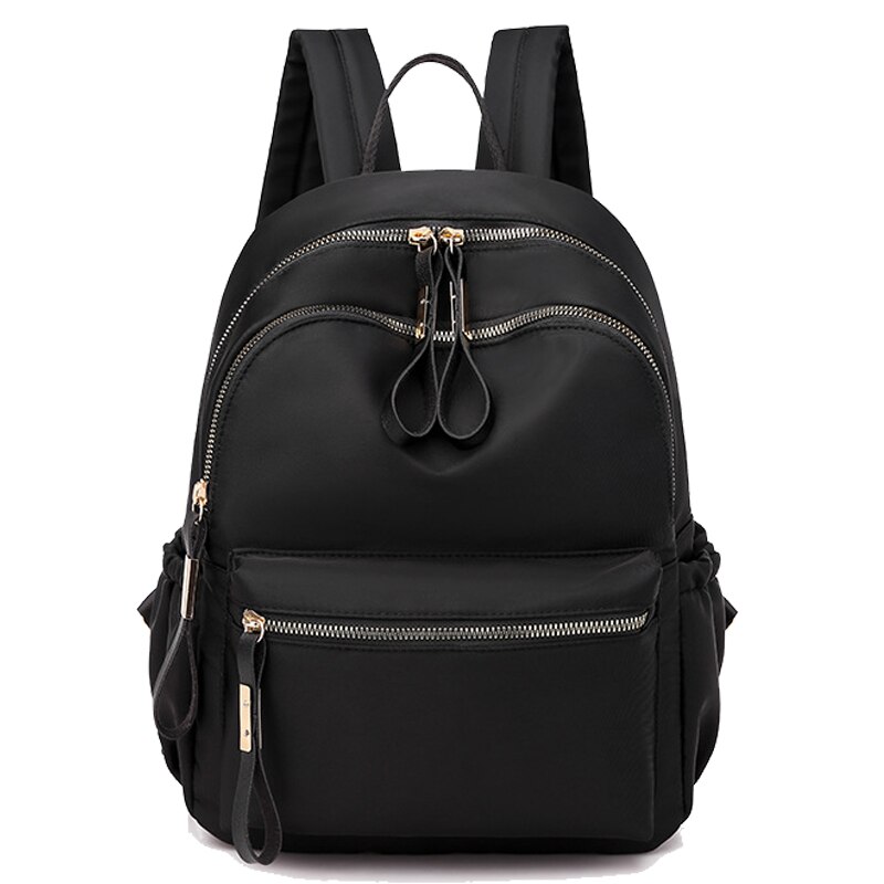 Chuwanglin Frauen Rucksack lässig Rucksack Schule Schulter Tasche Wasserdichte Rucksäcke für Teenager-Schüler Zurück packen Mochila A52104: Schwarz