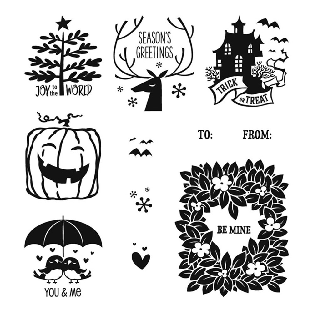 DIY Materials Seal Cutting Die Decor Supplies Festival Series Stencil Scrapbook for Household Wedding Presents Supplies: Style K