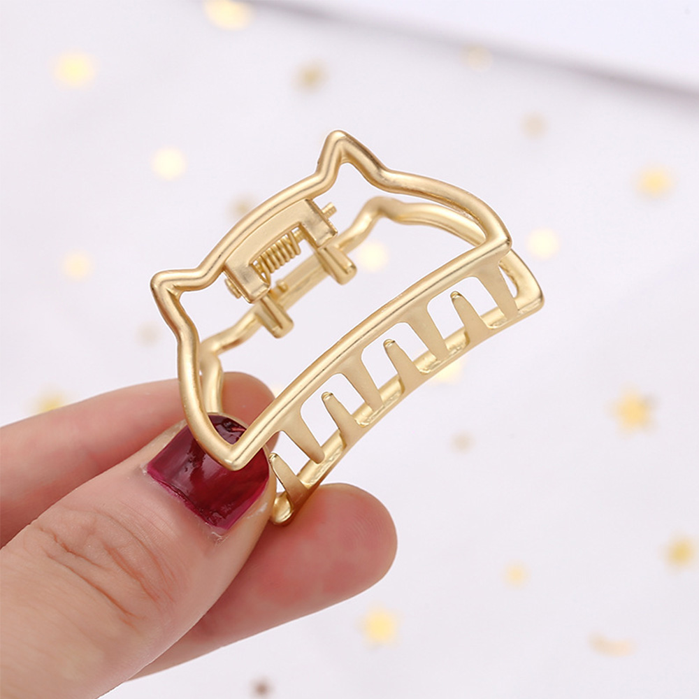 9Styles 2Colors Geometric Hair Claw For Women Girl Clamps Hair Crab Metal Gold Hair Clip Claw Accessories Hairpins Ornament: F gold