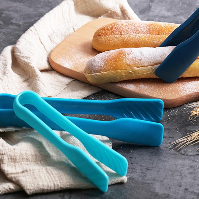 Juego de 3 pinzas de plástico para comida de grado alimenticio, utensilios para Buffet de ensaladas, pinzas para pasteles, pinzas para pan y cocina, barbacoa E3J1