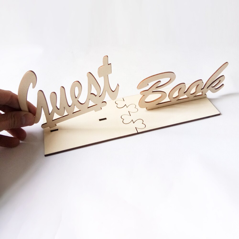Rustic Wooden Guest Book Sign Table Guestbook Sign for Wedding Birthday Baby Shower Party Table Decoration