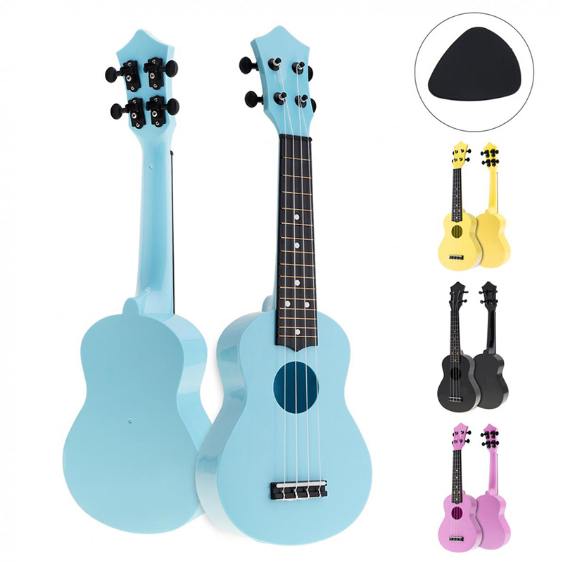 Ukelele para niños principiantes, guitarra pequeña, instrumento educativo para la primera infancia, Color de 21 pulgadas, ukelele acústico de 4 cuerdas