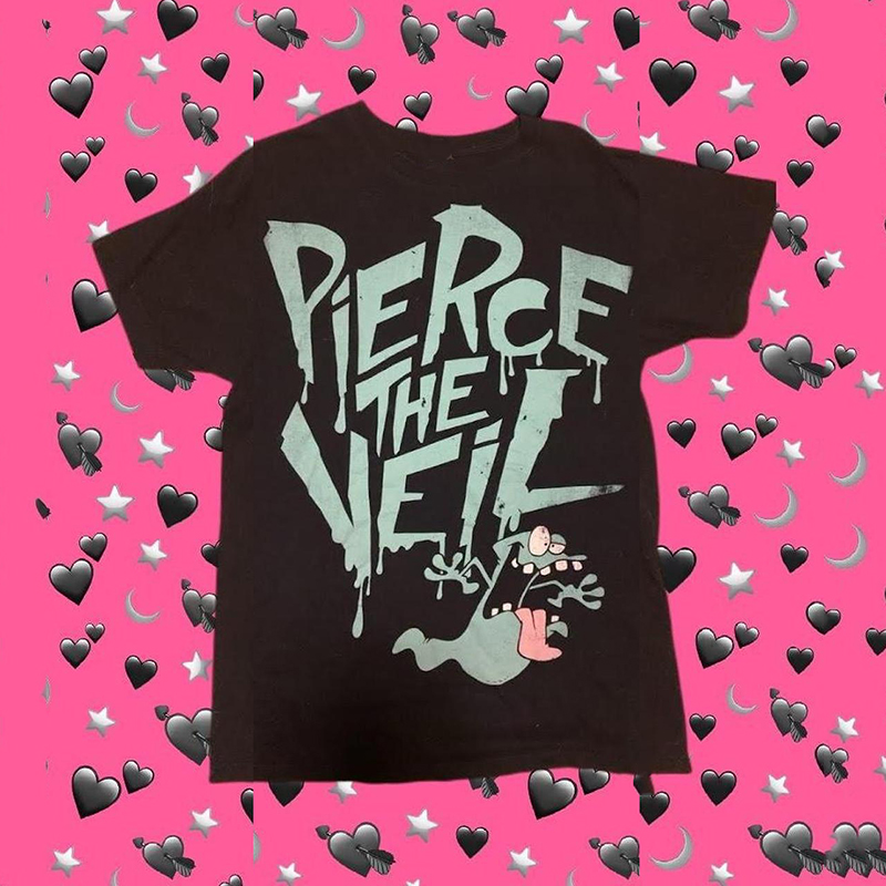 Esthétique Emo y2k hauts été bébé t-shirts hauts Streetwear gothique Harajuku graphique Cool fille T-shirt Vintage culture hauts femmes vêtements: L / Black