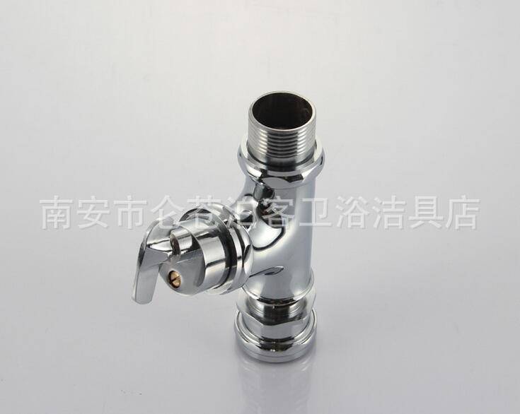 Knob type control toilet/WC stool flushing valve, Copper squat pan flush valve, Delay valve urinal flush valve chrome plated