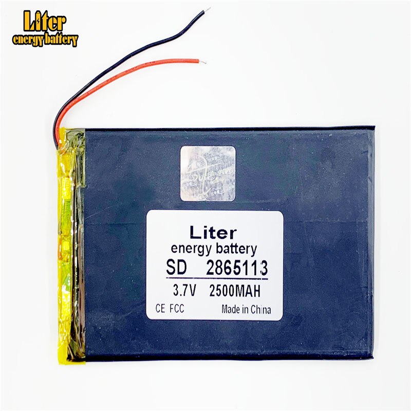 3.7V lithium polymer battery 2865113 2500mah mp4 MP5 import slim flat battery