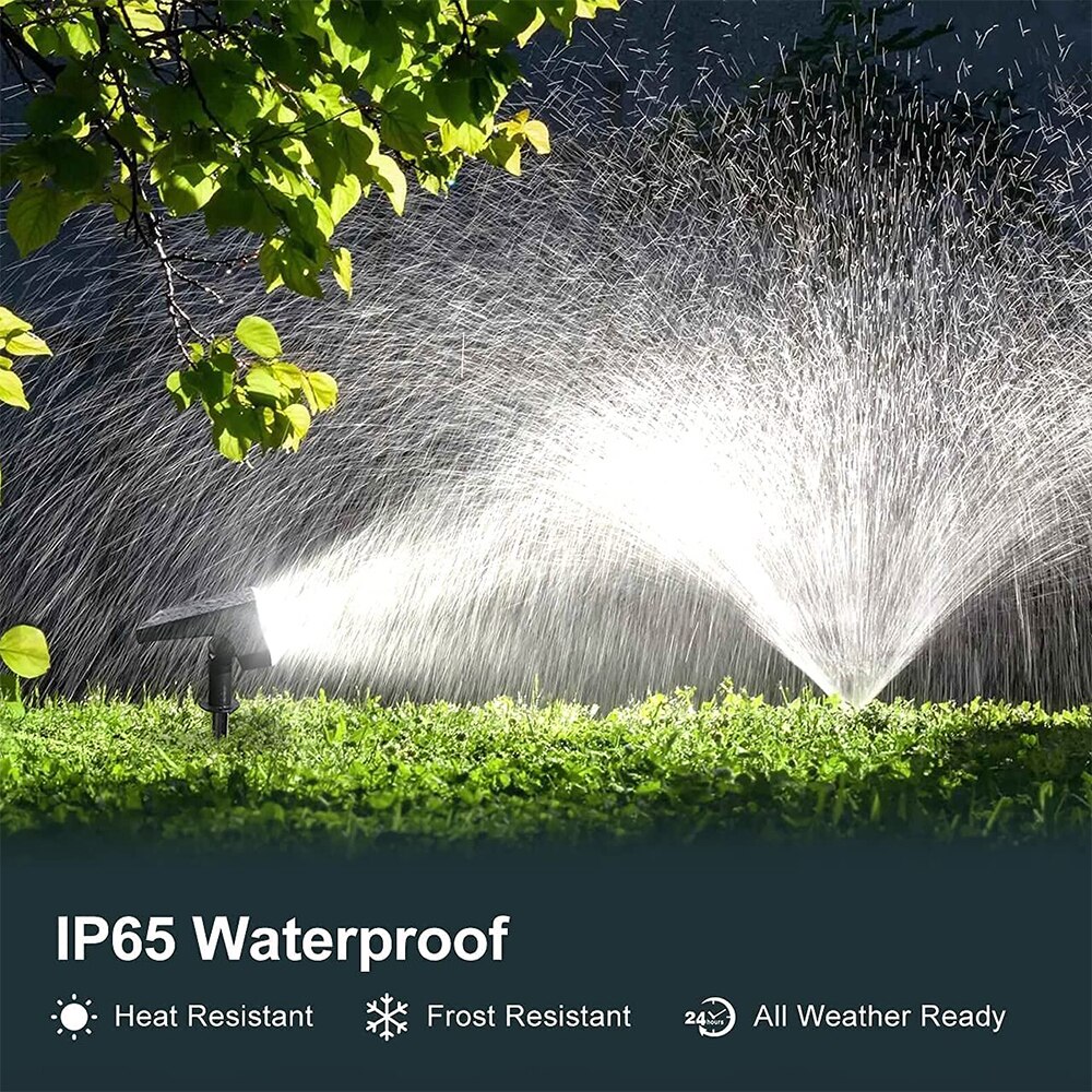 LITOM 48 LED Outdoor Solar Lights Solar lawn light Landscape Spotlights 3 Lighting Modes IP65 Waterproof Garden decoration