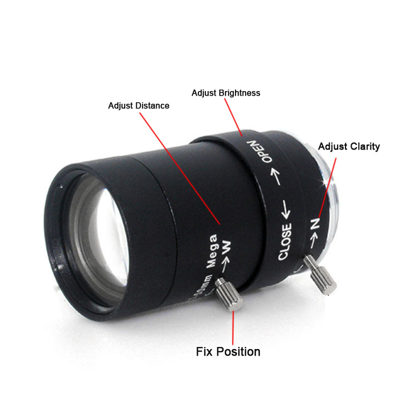 ELP 8MP High Resolution 3.6-10mm Zoom Lens with C/CS Mount 1/1.8" F1.4 Manual Focus 3X Zoom Lens for ELP USB Cameras: 1/2''