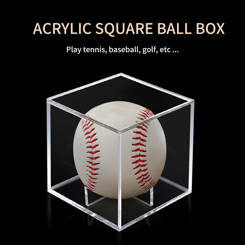 Acryl Baseball Display Vitrine - 80mm Transparenter Halter - Staubdichte Souvenir Aufbewahrungsbox