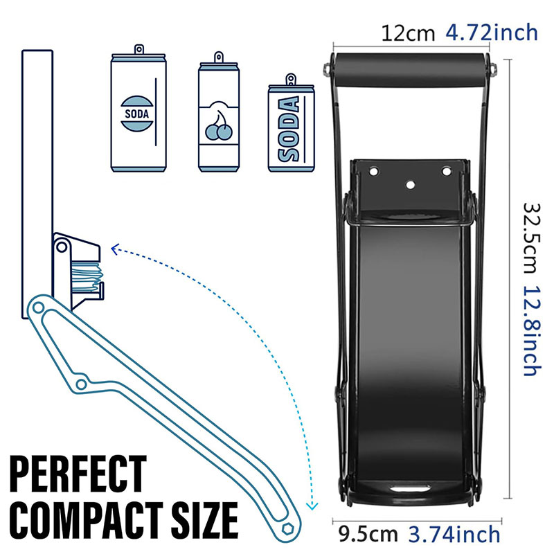 Dosen brecher zum Recycling 16 Unzen Hochleistungs-Metall dosen brecher Wand montage Soda & Bierdose Smasher zum Recycling mit Flaschen öffner