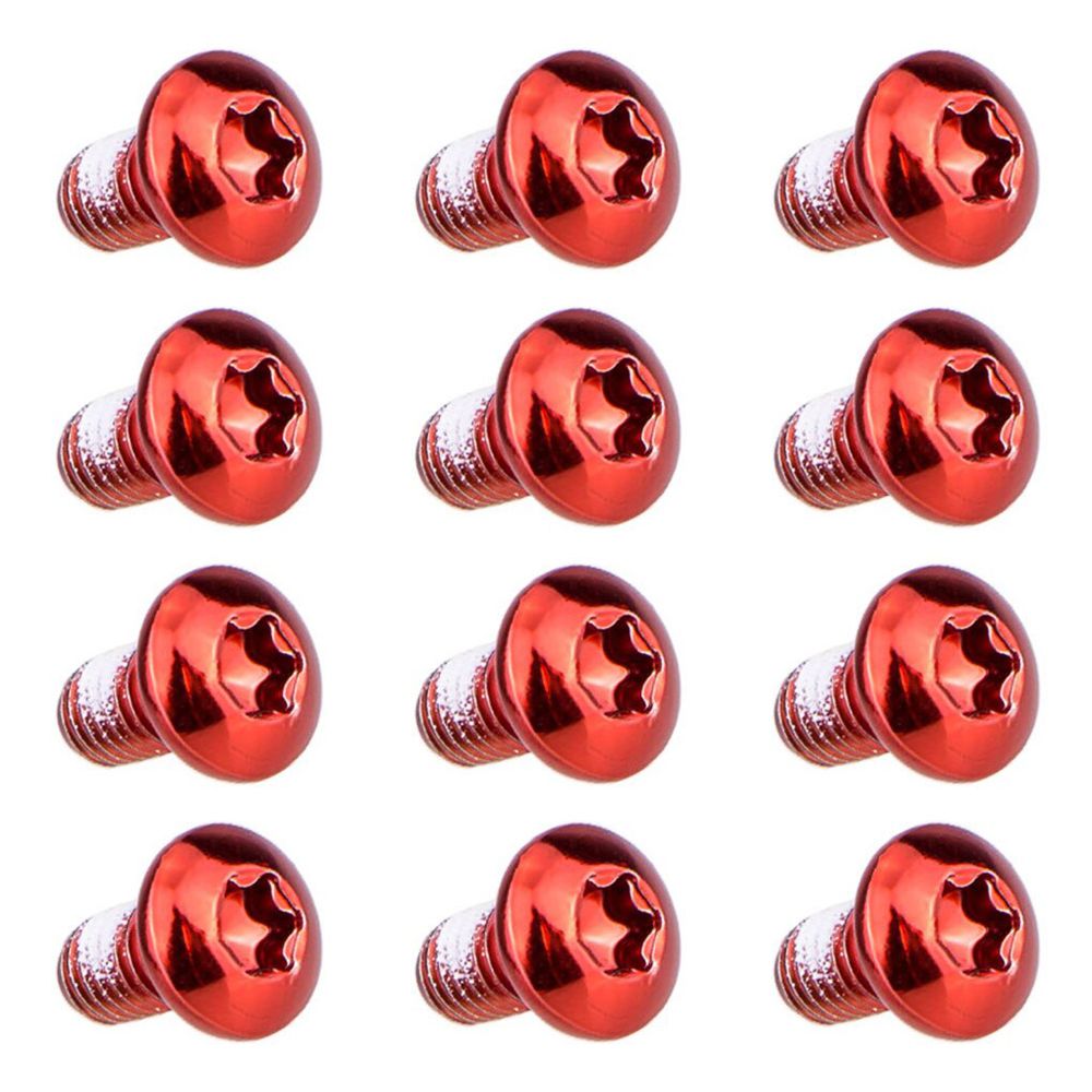 Mountain Bike 12PCS Bicycle Disc Brake Rotor T25 Torx M5x9mm Part Tool Fixing Screws T25 Screw Torx Bolts Bike Torx Screws: Light Grey