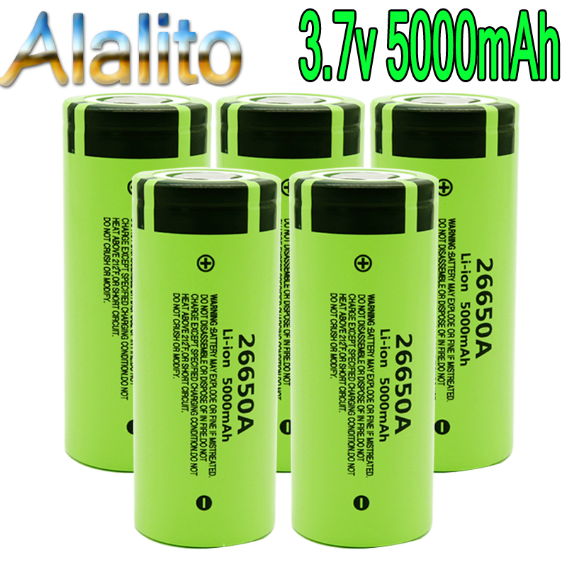 nueva batería Original para 26650A, 3,7 V, 5000mAh, gran capacidad, batería recargable de ion de litio 26650