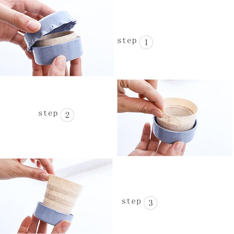 Draagbare Stro Tarwe Plastic Telescopische Drinken Folding Inklapbare Travel Cup