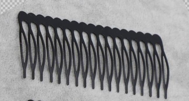 10 sztuk metalowe złote zęby spinki do włosów grzebienie puste szpilki spinki do włosów z otworami dla DIY do włosów łuki komponenty do wyrobu biżuterii akcesoria: Black 18