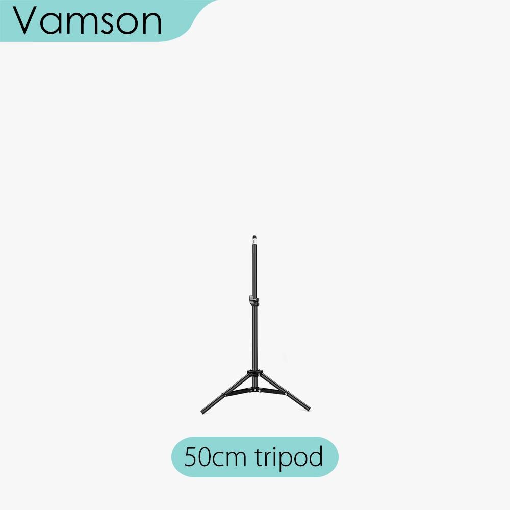 Vamson Kan Foto 'S Nemen Video, Live-uitzending Selfie Stok Statief Voor Telefoon Camera Stands Reflectoren Foto Studio Video VLS01B: VLS01B-50cm