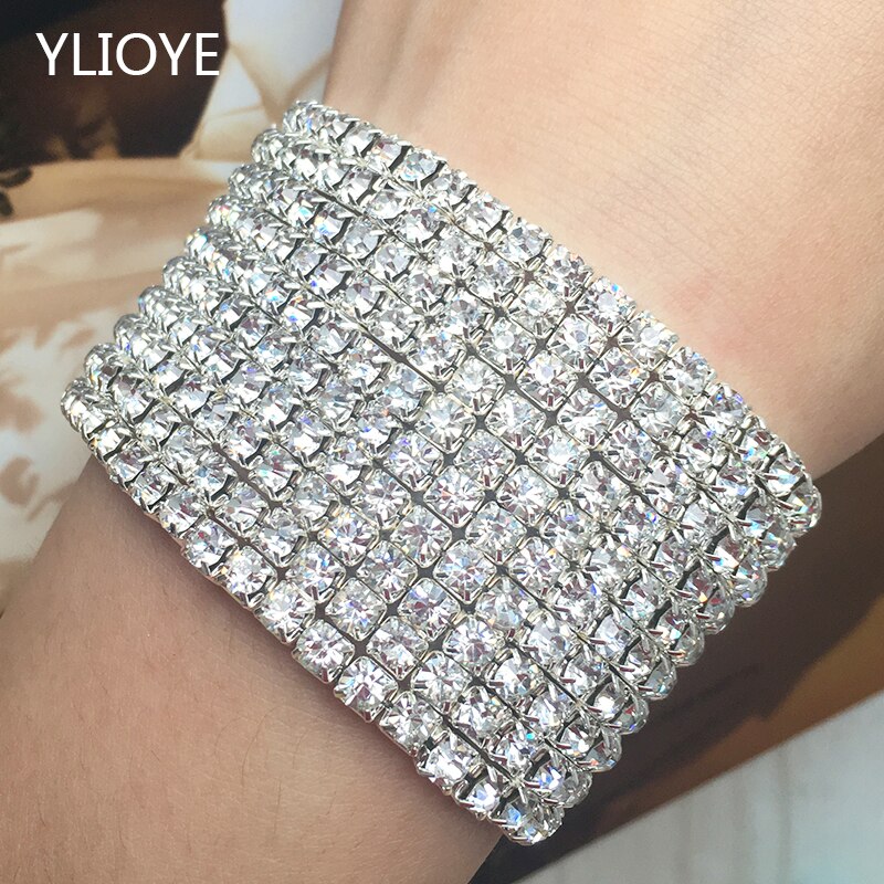 mehrere stile Kristall strecken Glanz Armbänder Für Frauen paar Girlsfriend Armreifen Hochzeit Braut