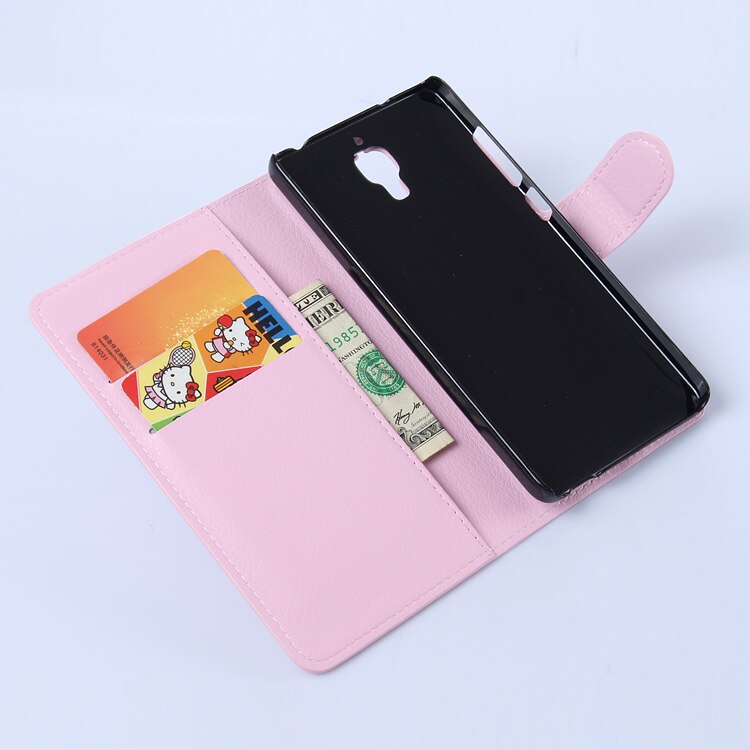 Cyboris-funda de piel sintética con tapa para XiaoMI Mi4 M4, funda con ranura para tarjetas, moderna: pink