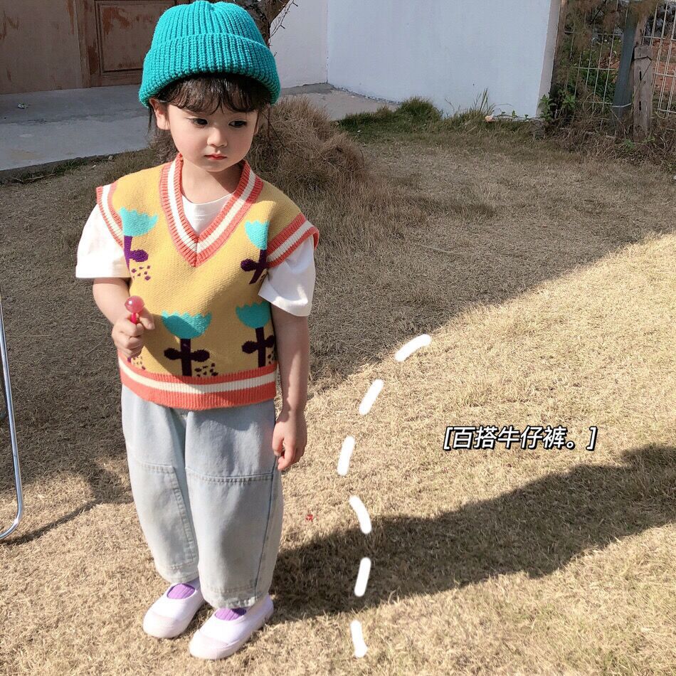 Lente Meisjes Mode Denim Broek Kinderen Koreaanse Broek Meisje Broek