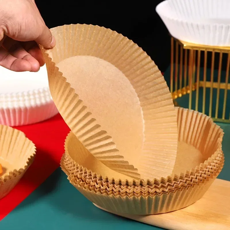 50/100 pezzi di carta antiaderente per alimenti, friggitrice ad aria, carta usa e getta, forno a microonde, carta per friggere, cucina, dessert, barbecue, utensili da forno