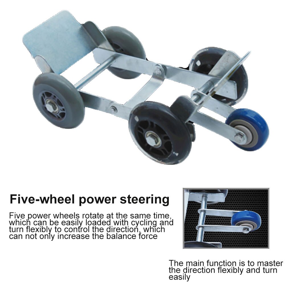 Motorcykeltilbehør kraftig elcykel motorcykel trehjulet nødhjulstrækker foldbar 5 hjul