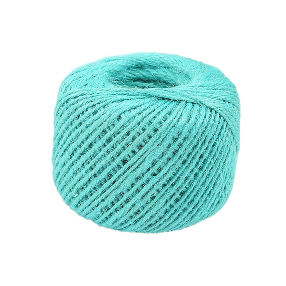 50 m 1 st naturlig jute diy flätad sladd biologiskt nedbrytbar snöre jultillbehör bröllopsdekoration hantverk 2 förpackningar: Blå