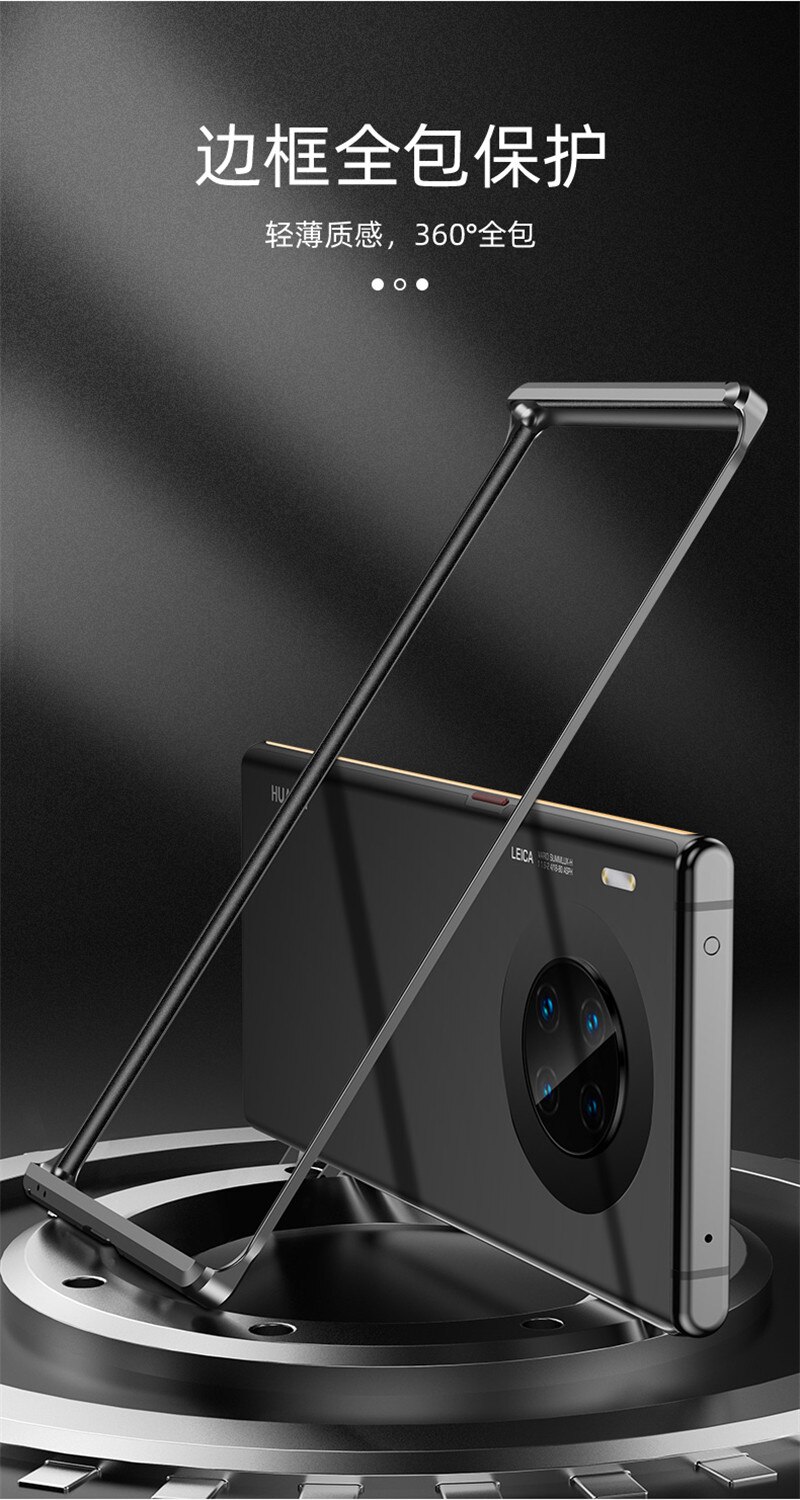 Metal kofanger cover til huawei mate 30 pro mate 20 pro ultra tynd aluminium ramme cover cover til huawei mate 20 pro mate 30 kofanger