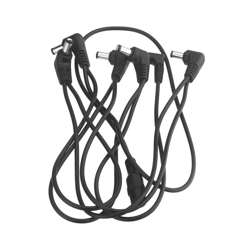 Vitoos 6 Manieren Elektrode Daisy Chain Harness Kabel Koperdraad Voor Gitaar Effecten Voeding Adapter Splitter Zwart