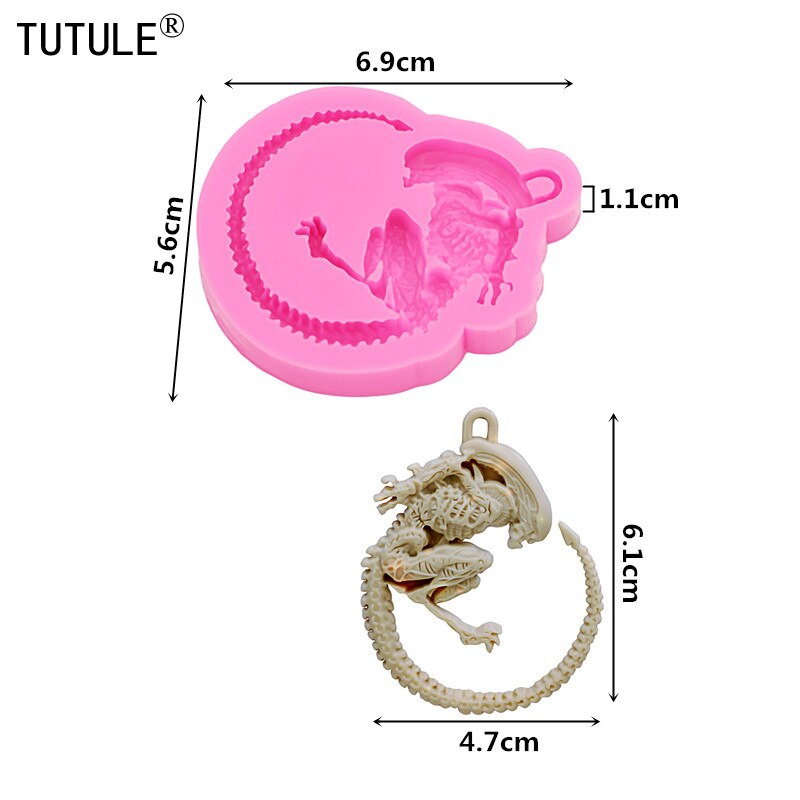 Alien monster – moule à gâteau en silicone, moule à gâteau biologique en forme de silicone, moule à plâtre en résine d&#39;argile