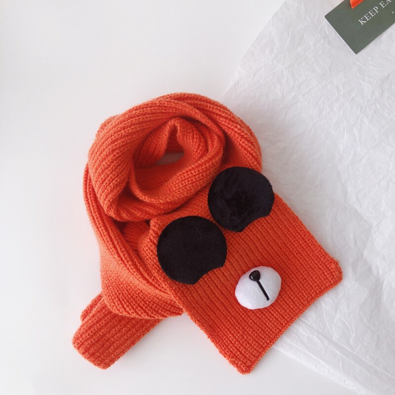 Herfst Winter Baby Gebreide Sjaal Zachte Warme Kids Jongens Meisjes Halsdoek Kinderen Hals Sjaals: Oranje
