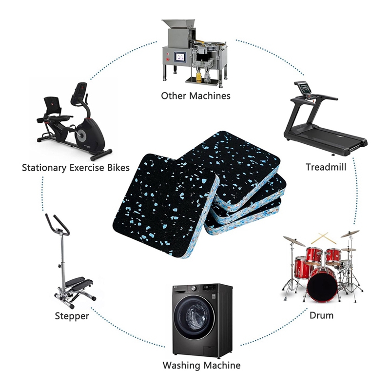 Löpbandsmatta, träningsutrustning, ljudisolering, stötdämpande matta, golvskydd för löpbandstvätt