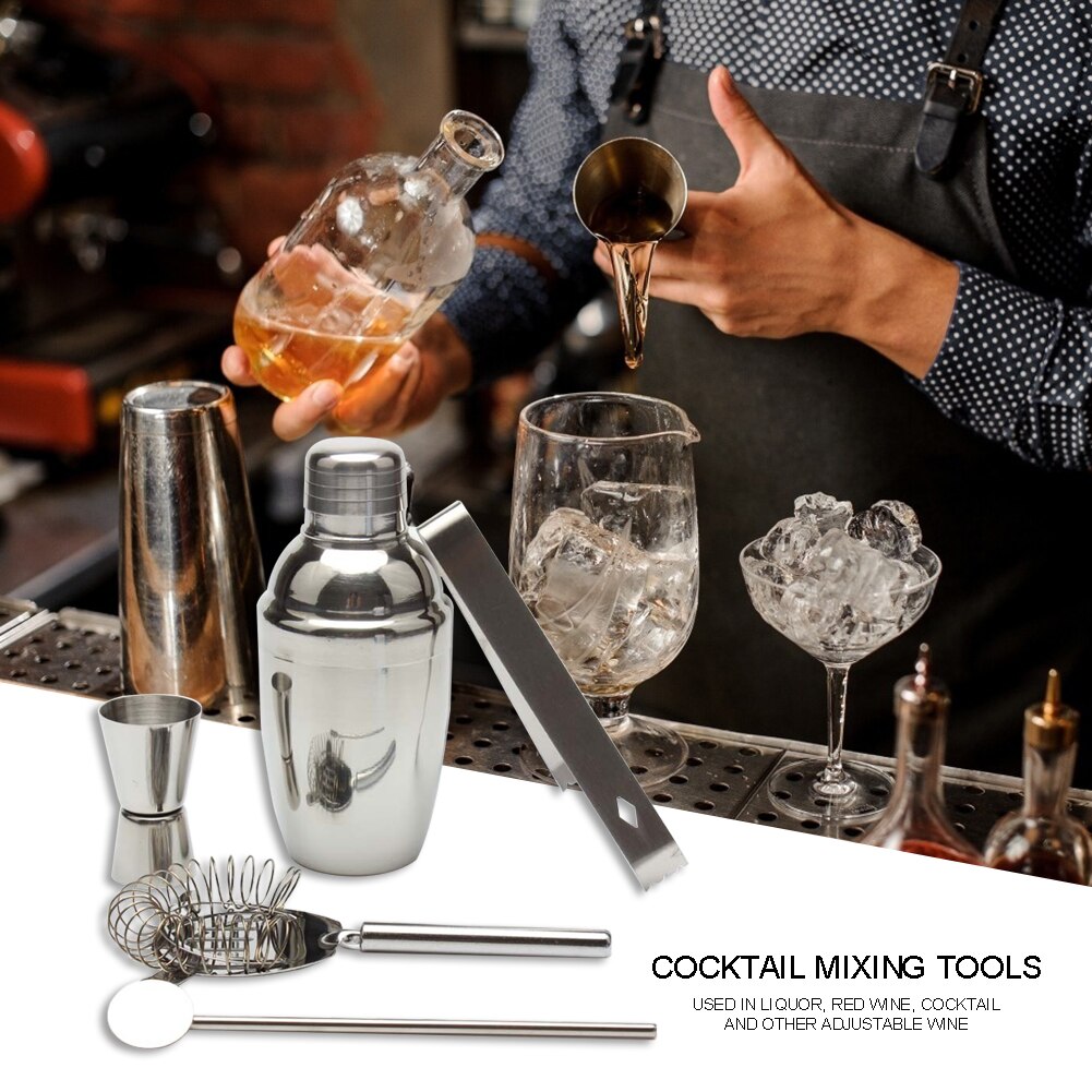 Roestvrijstalen cocktailshaker, bar, feestwijn, martini-drinkmixerset