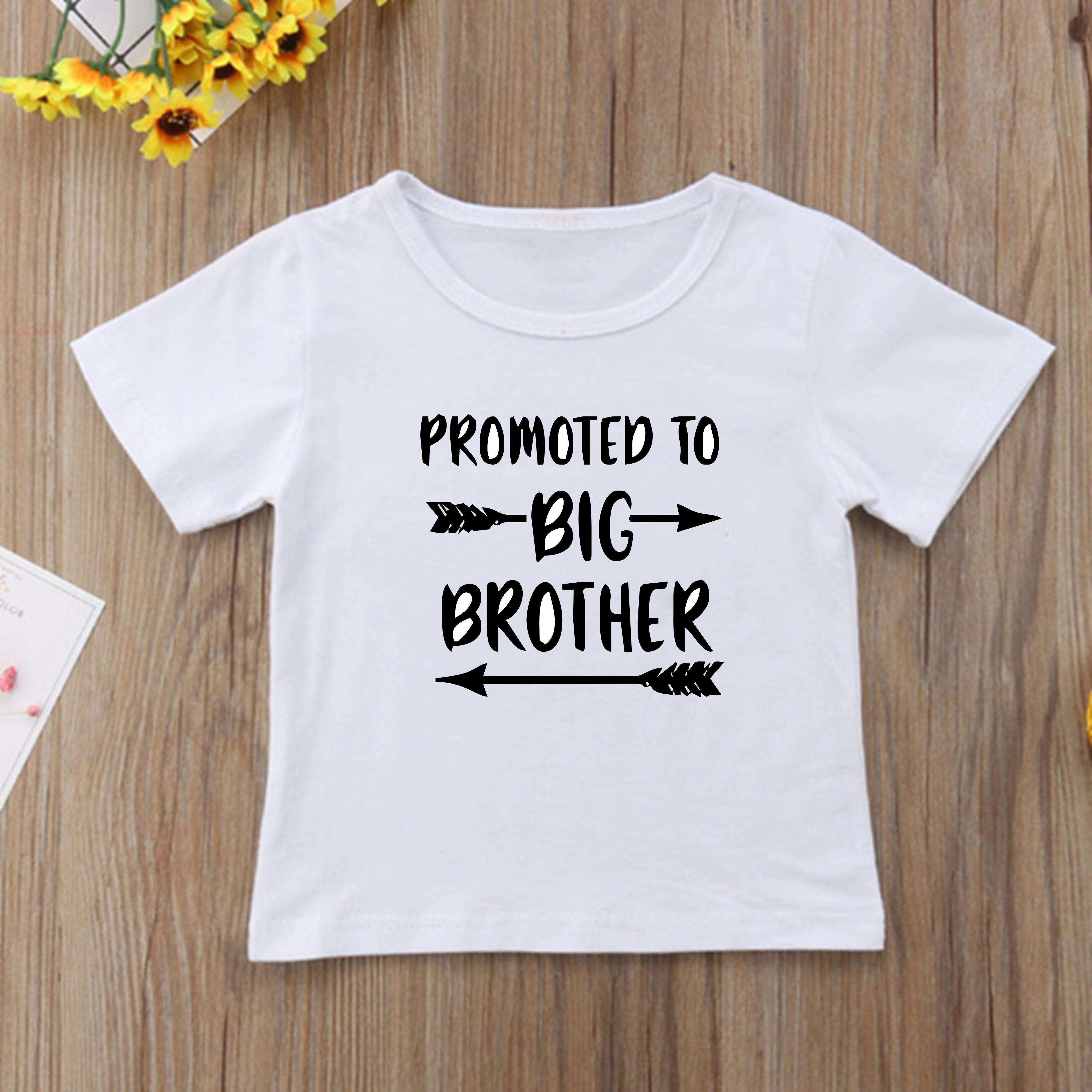 Gepromoveerd Tot Grote Brother Kids T-shirt Jongens Tops Zomer Korte Mouw Peuter Jongen Shirt Casual Kinderen Kleding Meisjes T-shirt: Multi / 2T