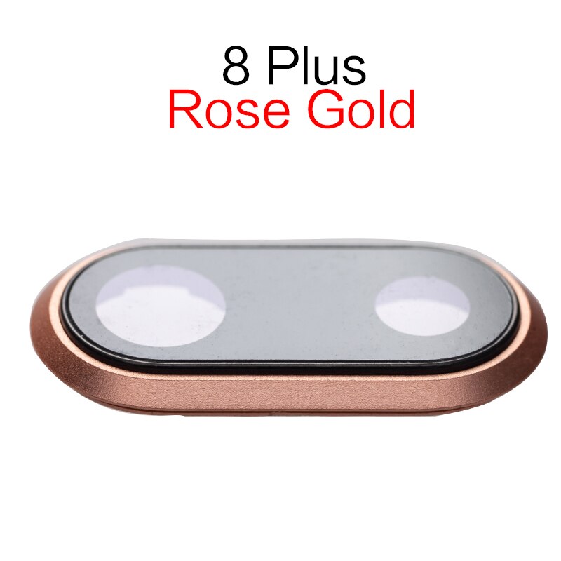 1 sztuk tylna kamera szklany obiektyw pierścień Bezel pokrywa uchwyt dla iPhone 7 8 Plus X obiektyw części zamienne: For 8P Rose