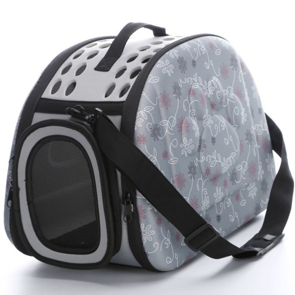 EVA animal transport bag Portable Pet Carrier Bag, Foldable Outdoor Cat for Dogs, Pet Travel Bag, Shoulder Dog Bags for Puppies: GREY M