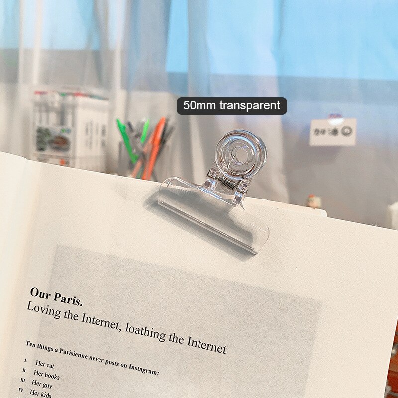 1pcs Portable Mini Clip Multipurpose Transparent Clip Documents Clip Paper Work Clip Food Packaging Bag Clip Clothes Clip TSLM1